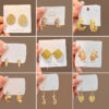 oly-03ae677a613a571f66c0e43ae33684de Wholesale High-grade cold exaerated metal pleated geometric earrings ins personality retro French flower peach heart stud earrings