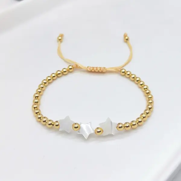 Wholesale Retro Cross Star Heart Shape Pearl Copper Bracelets In Bulk