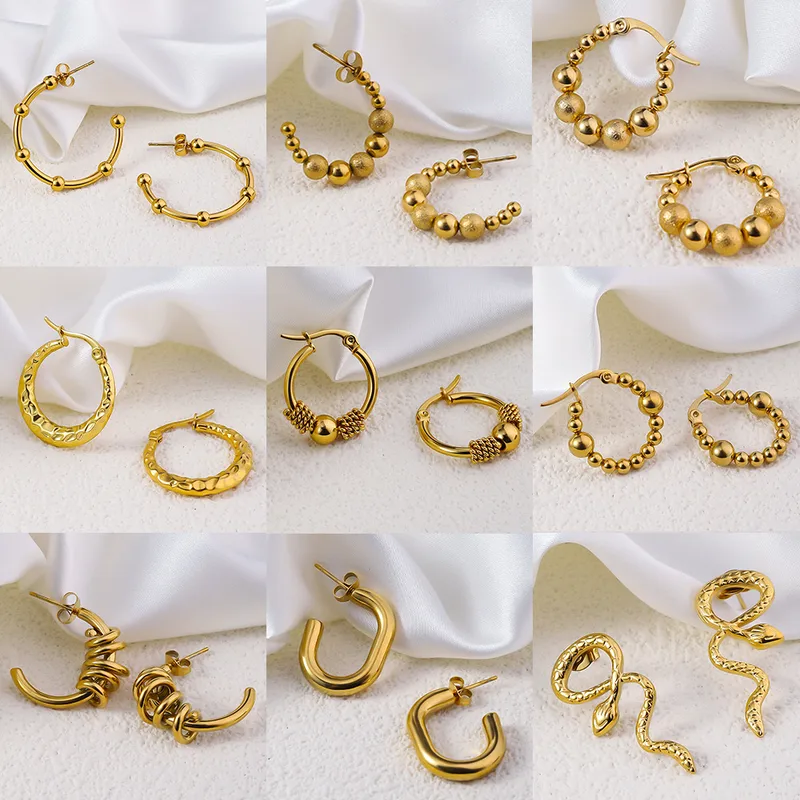 Wholesale 1 Pair Simple Style Commute Geometric Heart Shape Plating Titanium Steel op Earrings Earrings Ear Studs