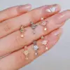 Wholesale Fashion Star Brass Plating Zircon Ear Studs 1 Piece