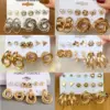 Wholesale Retro Butterfly Alloy Artificial Pearls Gold Plated Earring Sets For Women'S Street