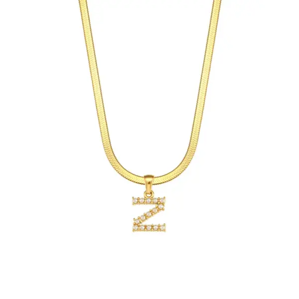 Wholesale Jewelry Letter 304 Stainless Steel Artificial Pearls 18K Gold Plated PVD Coated Plating Necklace