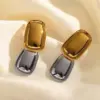 Wholesale 1 Pair Casual Simple Style Commute Irregular Geometric Mixed Metal Plating 304 Stainless Steel 18K Gold Plated Ear Studs