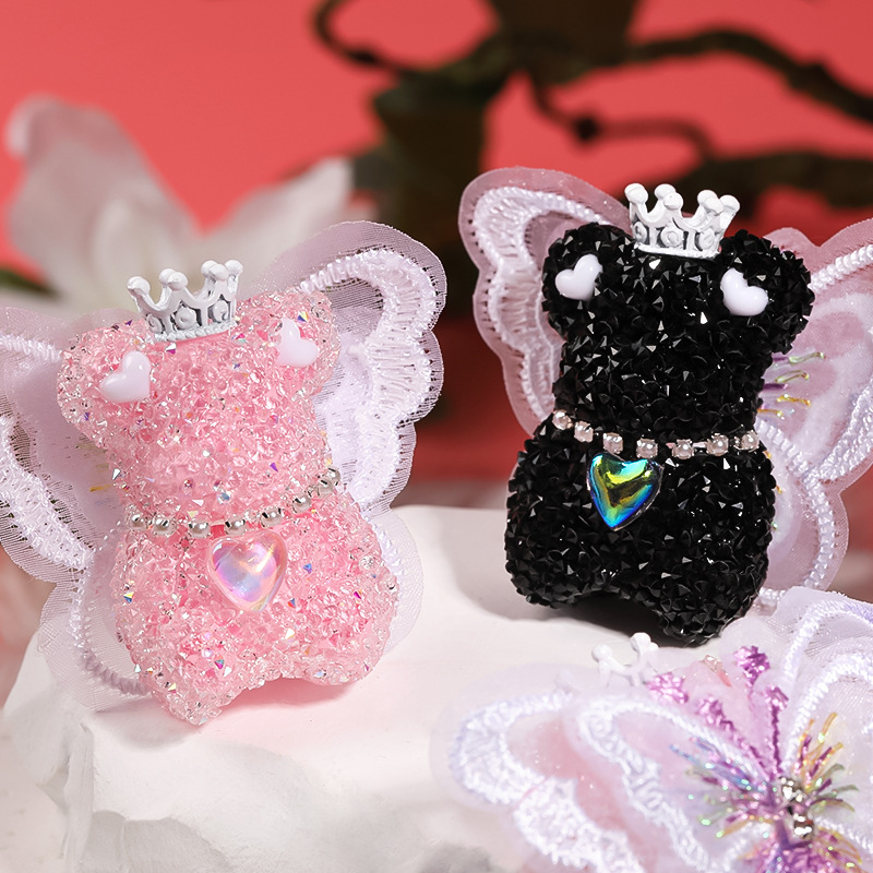 Wholesale beaded aessories wings bear sugar beads full diamond beads