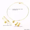 Ion Plating (IP) 18K Gold Plated Heart Shape 304 Stainless Steel Fairy Style Cute Sweet Waterproof Non Tarnish Jewelry Set