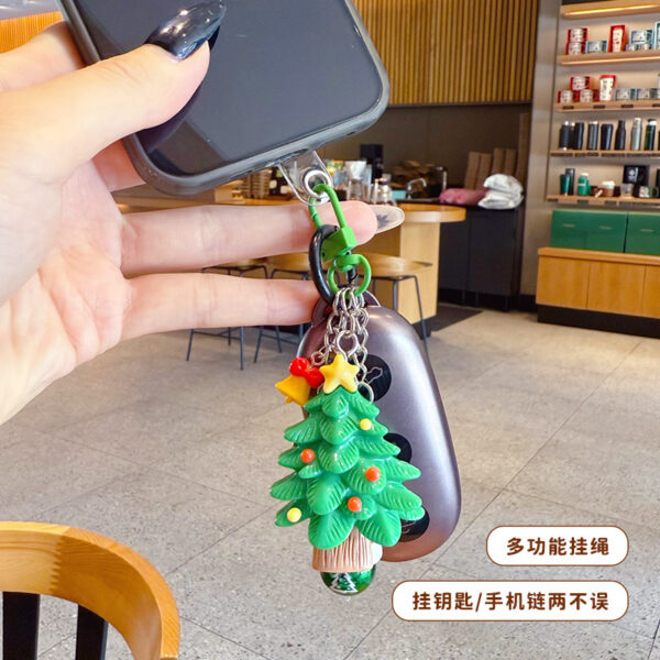 Wholesale DIY Santa Claus Beaded Chain Keychain