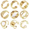 Wholesale Retro Star Snake Titanium Steel Plating Open Ring 1 Piece