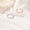 Wholesale Sweet Open Copper Inlaid Zircon Simple Five-pointed Star Ring