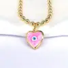 Wholesale Elegant Hip-hop Vintage Style Eye Copper Plating Gold Plated Pendant Necklace
