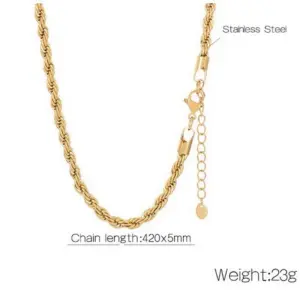 5mm Gold Necklace Kn237057-K