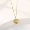Wholesale Water Plating Vacuum Real Gold Plated 18K Sun Heart Shape Whale 304 Stainless Steel Titanium INS Style Waterproof Non Tarnish 201 Pendant Necklace
