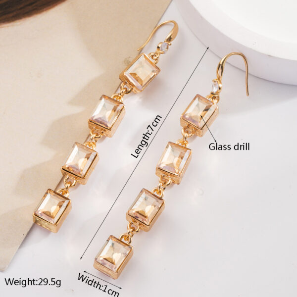 Wholesale Amazon Explosions Bohemian Ethnic Style Earrings Turquoise Milk Pattern Leather Diamond Hollow Earrings Earrings