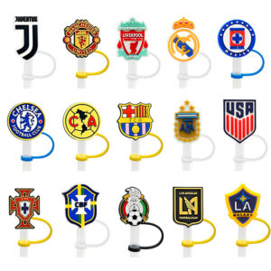 Wholesale New Sports Club Silicone Straw Cap Straw Protective Cover Dust Plug Straw Decorative Buckle Dust Cap Cross Border
