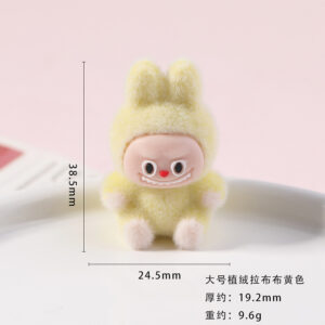 Large flocked fabric yellow / Labubu series