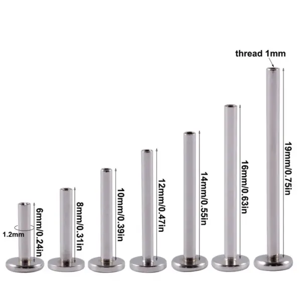 Wholesale 1 Piece 304 Stainless Steel Stone-Free Casual Hip-Hop Rock Ear Cartilage Rings & Studs T Shape Gold Steel Color Polishing Plating PVD Coated 18K Gold Plated Lip Rings Ear Cartilage Rings & Studs