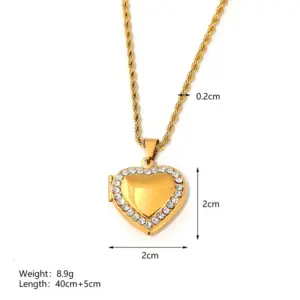 Heart-Shaped Folding Necklace
