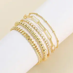 Wholesale Simple Style Irregular Round Rhinestones Stainless Steel Wholesale Anklet