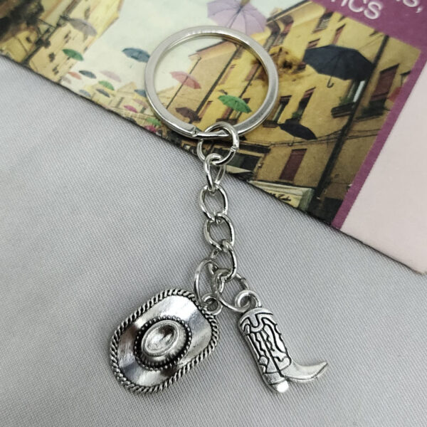 Wholesale European and American Foreign Trade Jewelry American Western Denim Theme Pendant Earrings Cowboy Hat Texas Riding Boots Denim Necklace