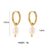 Wholesale PVD Coated Real Gold Plated 18K Gold Geometric 304 Stainless Steel Retro Waterproof Non Tarnish Earrings