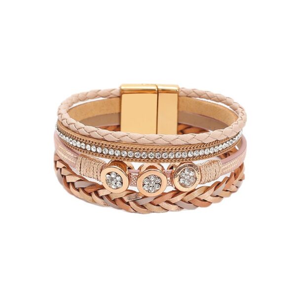 Wholesale Pu Leather Braided Bracelet