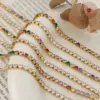 Wholesale PVD Coated Real Gold Plated 18K Gold Geometric 304 Stainless Steel Fashion Waterproof Non Tarnish 304 Stainless Steel Bracelets