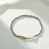 Wholesale 304 Stainless Steel Vacuum Electroplating (In Furnace) Plated 18K Real Gold Freshwater Pearl Star Love Shape No Inlaid Material Luxury Classic Bracelet