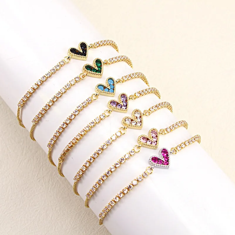 Wholesale Fashion Heart Copper Artificial Gemstones In Bulk
