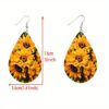 Wholesale Stunning Sunflower Teardrop Earrings