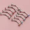 Wholesale Fashion Rhombus Stainless Steel Rhinestones Ear Studs 1 Piece