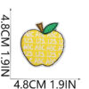 Wholesale Art Apple Embroidered Cloth Sticker Stripe Dot Apple Pattern Fruit Embroidered Label Bag Decorative Color Fruit