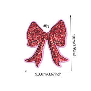 Rose bow / Iron-on adhesive style