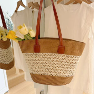 Khaki white hollow / 42*28*13cm