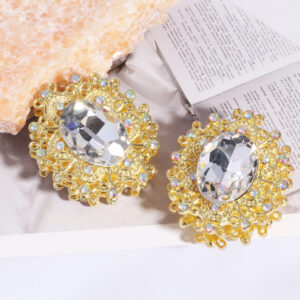 Gold+transparent oval