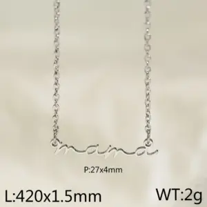 Steel Necklace Kn282195-KLX
