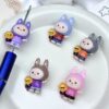 oly-044c09256f3072726060ec38401bbfcb Wholesale Soft rubber cartoon fabric beaded pen accessories, mobile phone keychains, bag charms, DIY handmade jewelry materials
