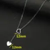 Wholesale PVD Coated 18K Gold Real Gold Plated Heart Shape 201 Stainless Steel Simple Style Waterproof Non Tarnish 201 Stainless Steel Pendant Necklace