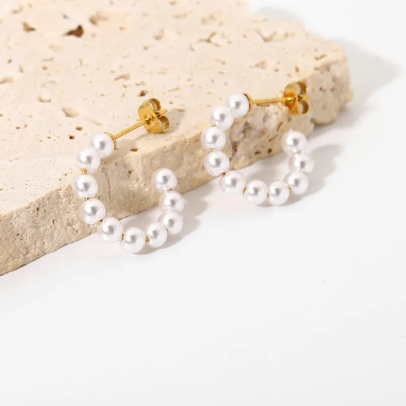 Wholesale Fashion Plating 304 Stainless Steel PVD Coated Earrings