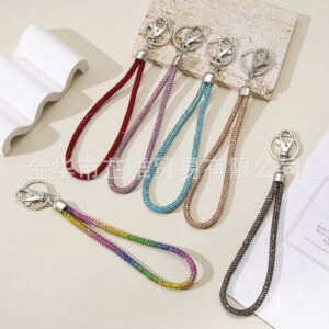 Wholesale Amazon diamond-encrusted keychain bag diy pendant small gifts European and American exquisite car key mobile phone pendant