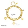 Wholesale Fashion Star 304 Stainless Steel 18K Gold Plated Stainless Steel Bracelets In Bulk