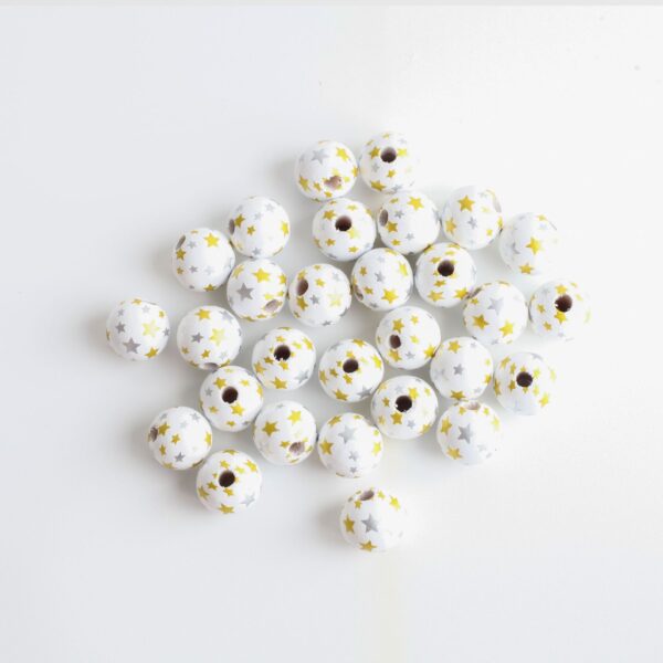 Wholesale 10pcs/pack Christmas wooden bead printed bead