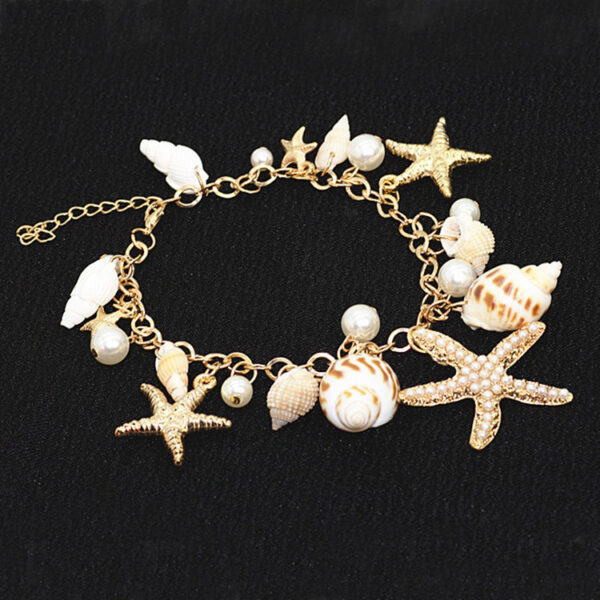 Wholesale New Bohemian Summer Beach Shell Bracelet Seaside Travel Handmade Woven Adjustable Conch Bracelet