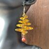 Wholesale Geometric beaded Christmas tree acrylic earrings