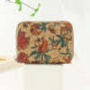 Wholesale Factory Direct Sales Retro Cork Short Zipper Retro Wallet