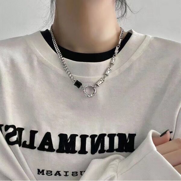 Wholesale Necklace men's fashion trend WANG Jiaer same style clavicle chain personality simple Handsome Men's hip hop neutral style accessories