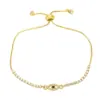 Fashion Devil's Eye Copper 18k Gold Plated Zircon Bracelets In Bulk