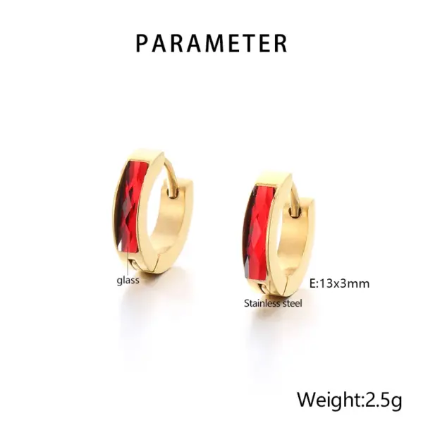 Wholesale Ion Plating (IP) 18K Gold Plated Geometric 304 Stainless Steel Vintage Style Waterproof Non Tarnish Earrings