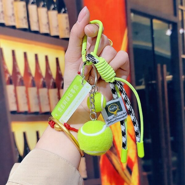 Wholesale Tennis Keychain Sports Series Bag Pendant Woven Rope