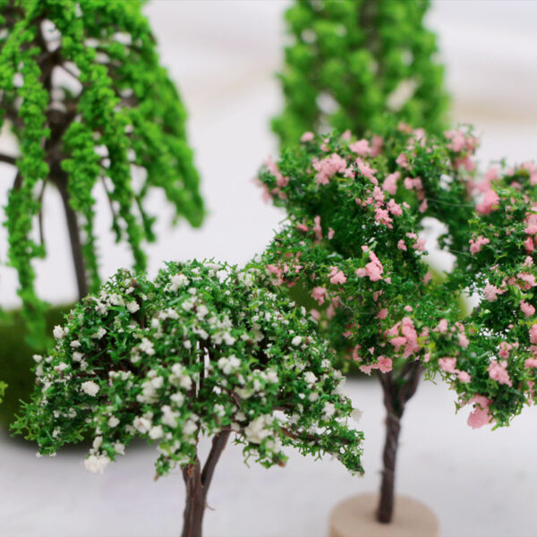 Wholesale Miniature garden mini simulation landscape tree plastic building model tree OB11 micro landscape scene production materials