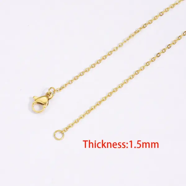 Fashion Solid Color Titanium Steel Plating Necklace