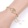 Wholesale Letter Infinite Heart Shaped Diamond Creative Jewelry Copper Bracelet Mother Gift